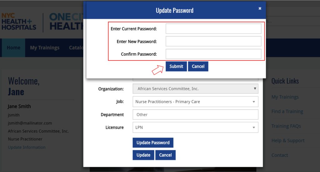 Care Compass Reset Your Password